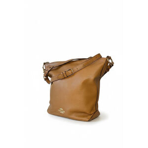 Coach Abby Duffle Brown Pebbled Leather F31507 Crossbody Shoulder Purse Bag